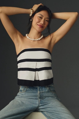 Maeve Strapless Babydoll Top | Anthropologie (US)