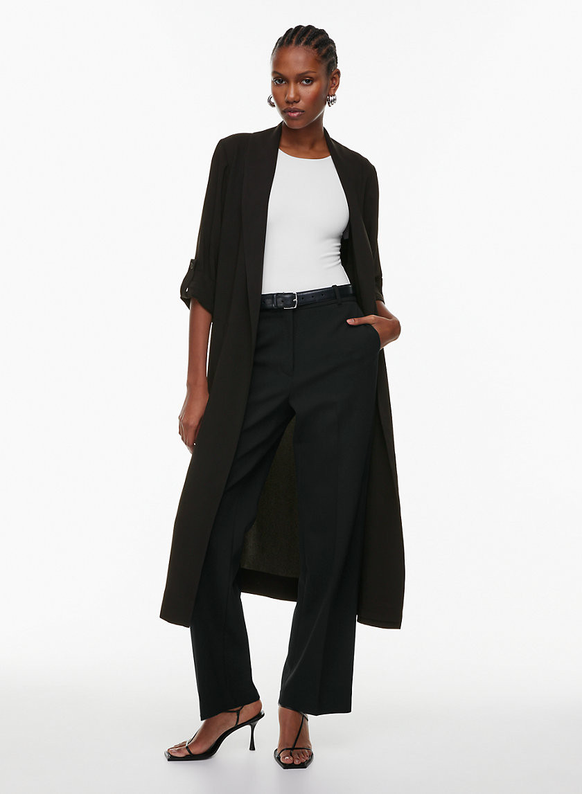 Aritzia Babaton Women's New Kahlo Robe Jacket in Black size Large | Aritzia