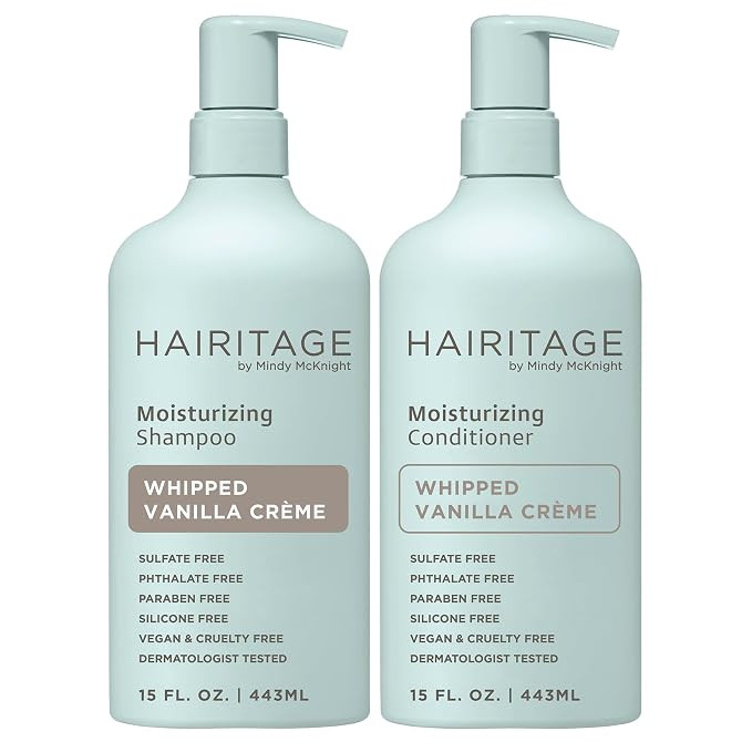 Hairitage Vanilla Moisturizing Shampoo & Conditioner Set | Hydration for All Hair - Color & Treat... | Amazon (US)