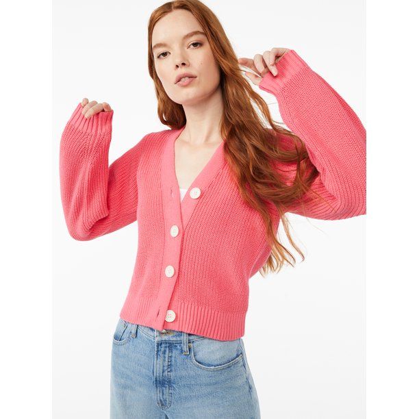 Free Assembly Women's Boxy Cardigan Sweater - Walmart.com | Walmart (US)