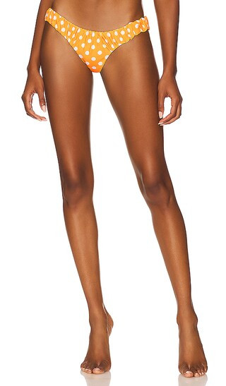 Dorit Bikini Bottom in Yellow White Polka Dot | Revolve Clothing (Global)