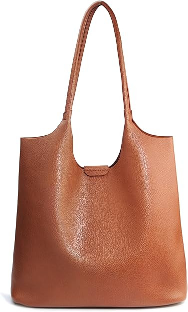 Soft Vegan Leather Tote Bag for Women Hobo Handbag Purse for Travel and Everyday | Amazon (US)