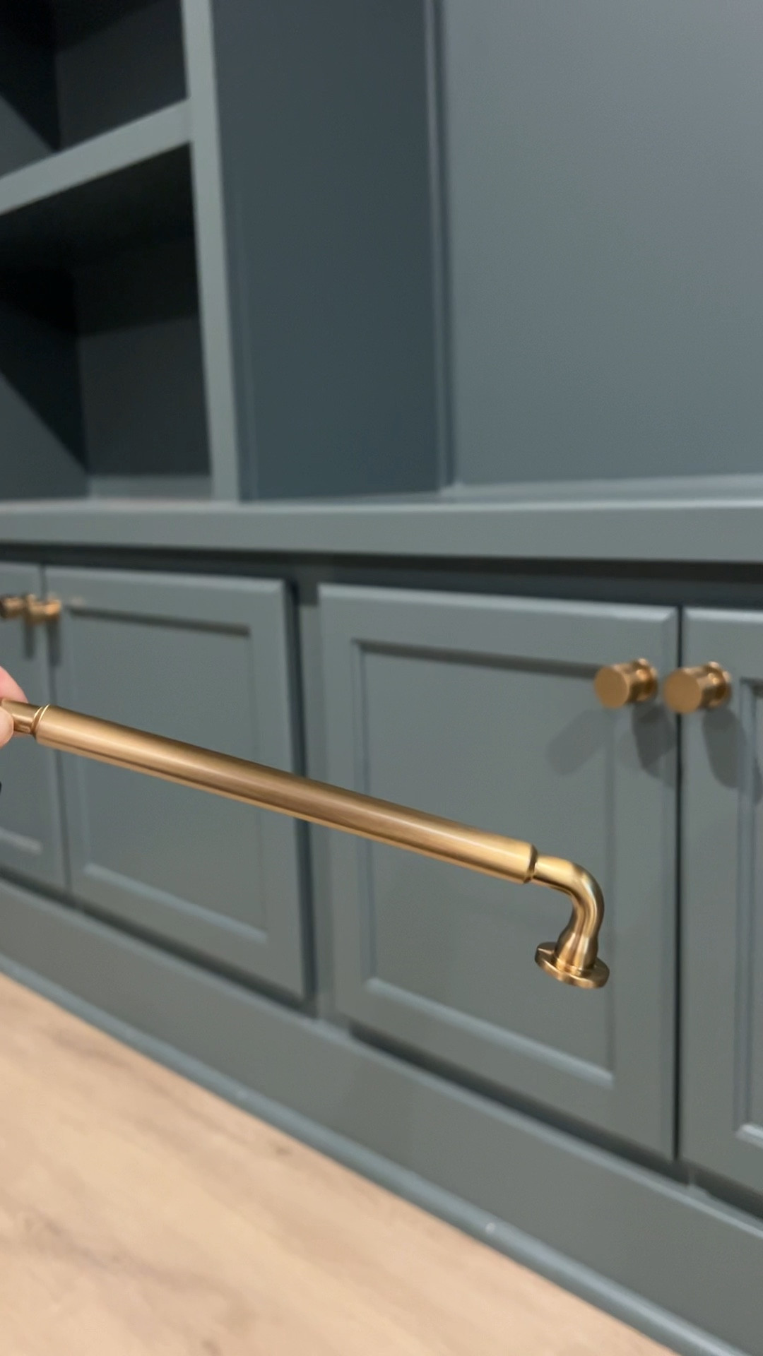 Brass / honey bronze cabinet hardware pulls & knobs / sold at Wayfair & Amazon 