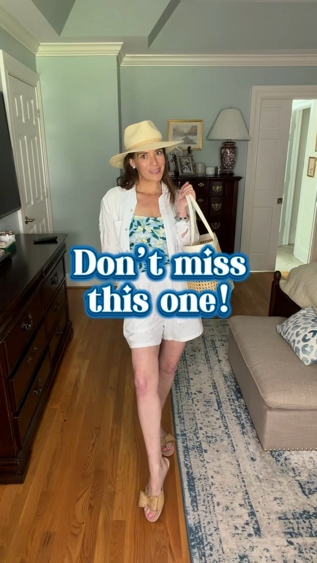 Beach Day Outfit 🏖️ Swimsuit & Coverup Set + Colorful Accessories

Easy breezy beach day style 🤍🏖️ This swimsuit and coverup set is such a chic vacation look! Wearing a beautiful blue floral one-piece swimsuit paired with a lightweight white button-up and matching shorts set, woven raffia sandals, a classic sun hat, and my favorite cane tote for the perfect coastal summer outfit ☀️✨

Added my fun colorful accessories from BaubleBar for the cutest pop of color 💙🌈 The stacked bracelets make this neutral beach look feel extra playful and preppy while tying in the blues and greens from the swimsuit print perfectly 💖

Perfect for beach days, poolside lounging, resort vacations, cruises, or grabbing lunch after the pool 🌊 The white coverup set keeps it polished while still comfy and lightweight in the summer heat ☀️

Swimsuit and coverup set, beach outfit ideas, resort wear, coastal style outfit, vacation outfit, one piece swimsuit, beach coverup, white matching set, cane tote bag, raffia sandals, BaubleBar bracelets, colorful accessories, preppy beach style, poolside outfit 🌴🐚💙

#LTKOver40 #LTKSwim #LTKmomlife