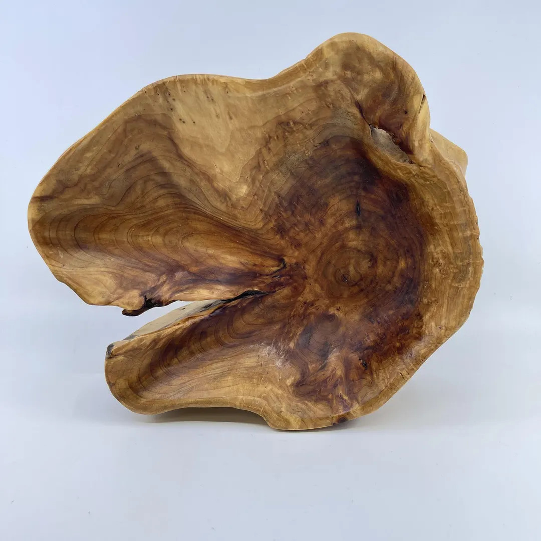 Natural Live Edge Burl Wood Bowl Rustic Handcrafted Centerpiece - Etsy | Etsy (US)