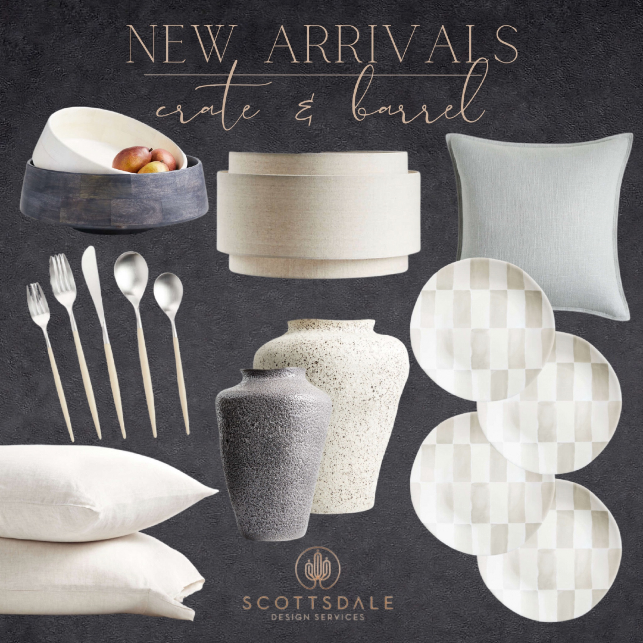 Crate & Barrel new arrivals🤍

Checkered plates, linen sheets, drum light, ceiling light, suede pillow, silverware, wooden bowl, linen pillow, ceramic vase

#LTKFind #LTKhome