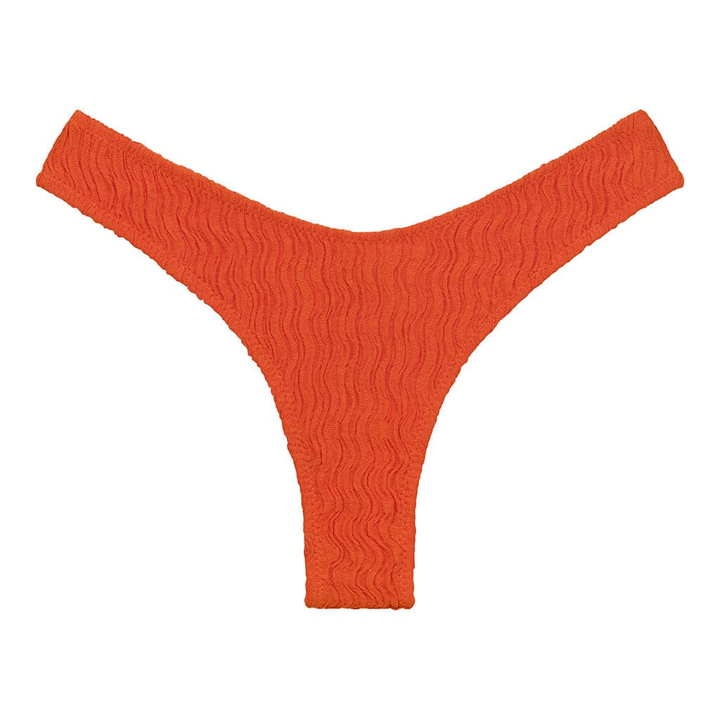 Tangerine Added Coverage Lulu (Zig-Zag Stitch) Bikini Bottom | Montce