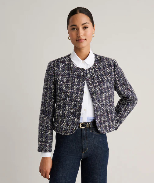 Tweed Cropped Shay Jacket | UNTUCKit (US)