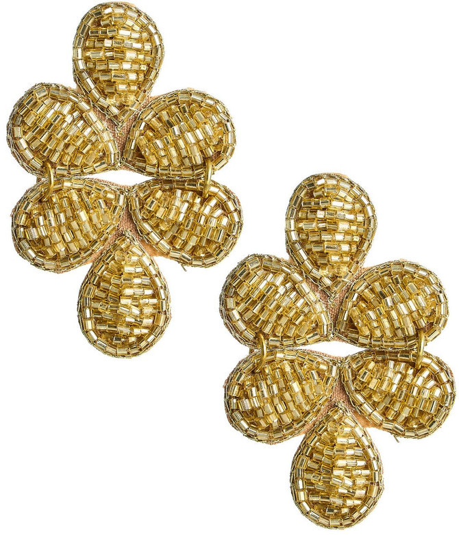 Sparkly Ginger - Fabric Earring - Gold | Lisi Lerch Inc