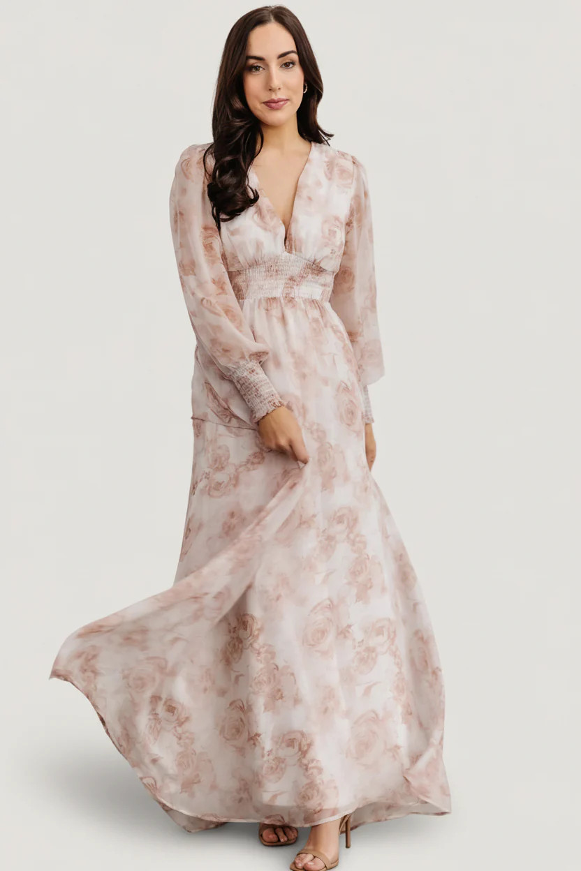 Olivia Maxi Dress | Pink Floral | Baltic Born
