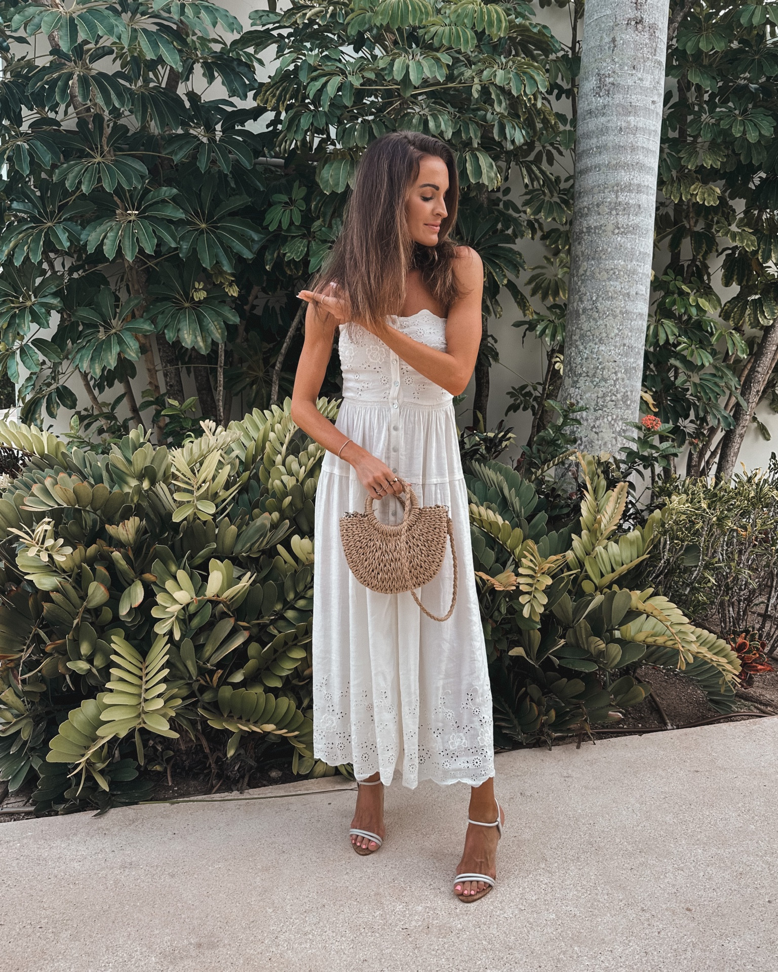 knee length dresses for ladies Free People Primavera Eyelet Midi main image 1