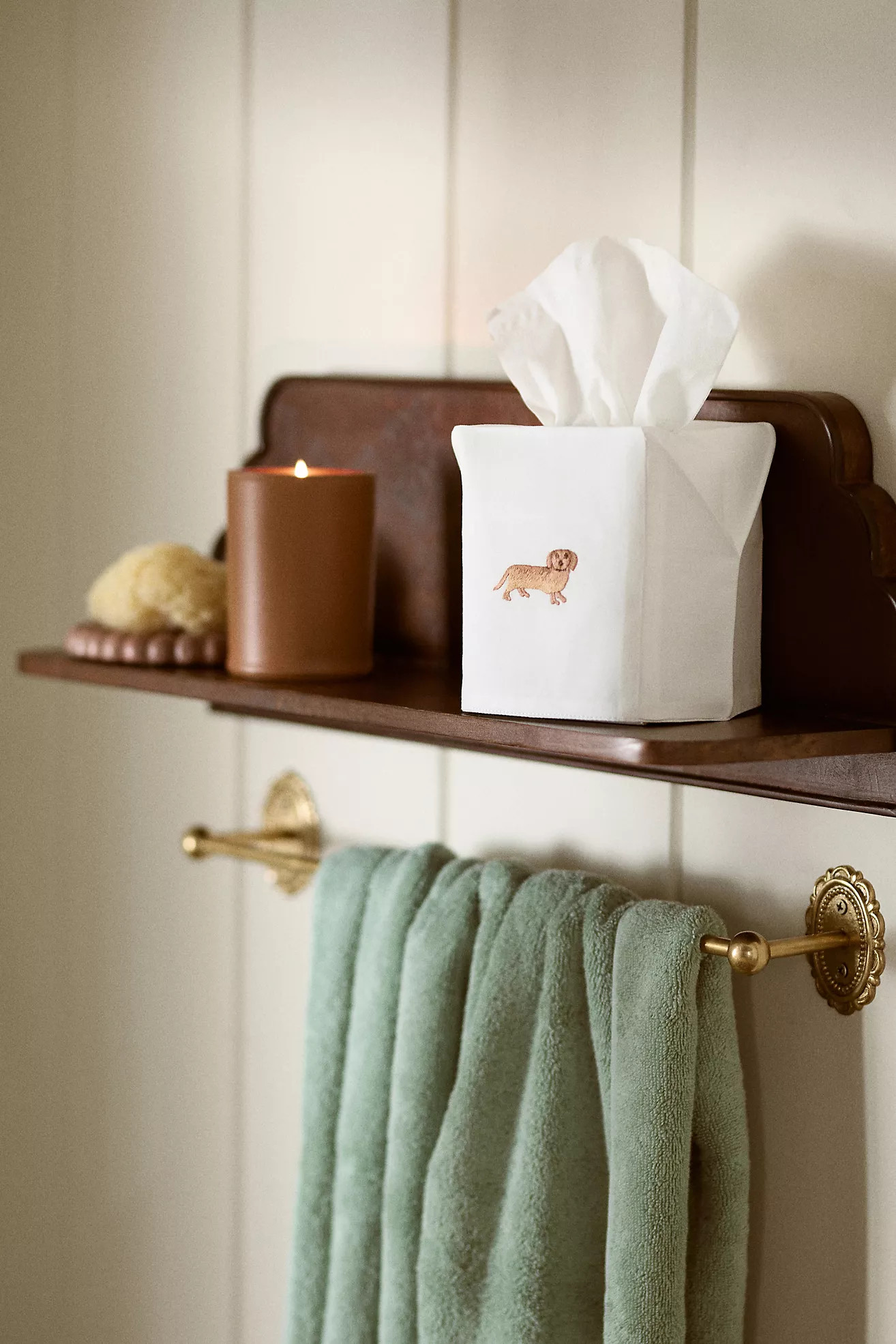 Hand-Embroidered Icon Tissue Box Cover | Anthropologie (US)