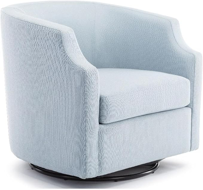 Infinity Polyester Fabric Swivel/Rocker Barrel Accent Chair with Pocket Coil Seat Cushion, 360 De... | Amazon (US)