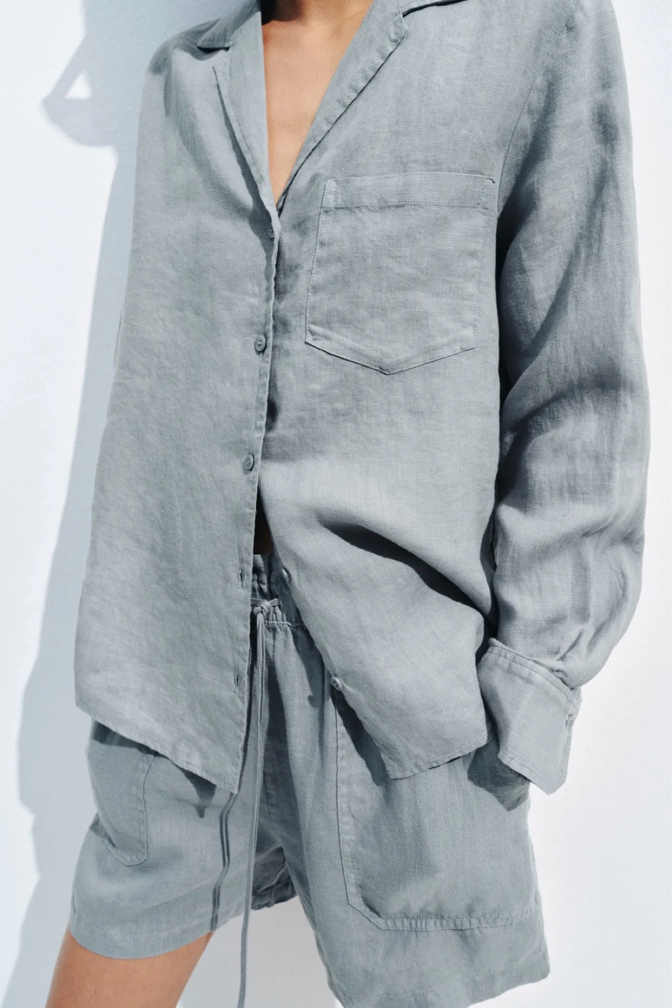 This sea foam linen set works perfectly tighter and as separates. 

#LTKstyletip #LTKspring #LTKsummer