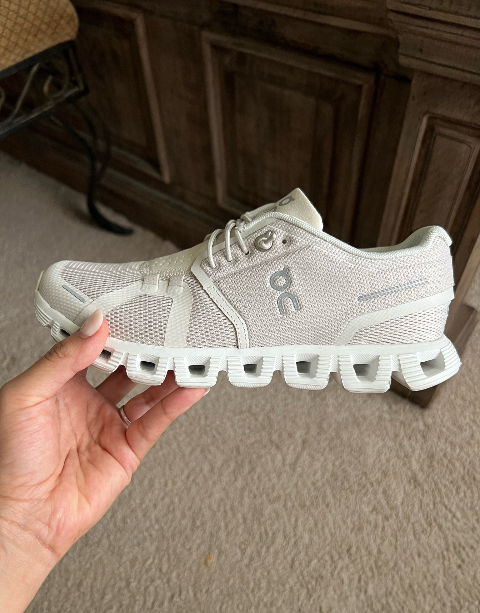 Women’s sneakers. On cloud sneakers. On cloud shoes. Comfy shoes. Size 6.5. Cream color shoes. Neutral sneakers. 

#LTKBacktoSchool #LTKshoecrush #LTKFitness