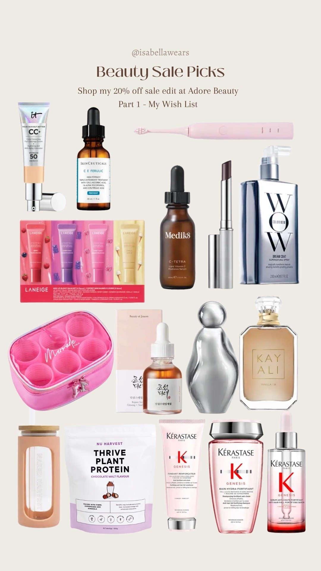I’ve handpicked a refined selection of beauty essentials from this season’s Adore Beauty Sale 💕 from cult skincare to viral makeup and elevated haircare.
Shop my edit before they’re sold out! 

#AdoreBeauty #AdoreBeautySale #SkincareFavourites #LuxuryBeauty #BeautyEssentials #BeautyEdit #CultClassics #MakeupMustHaves #SkincareSale #HaircareEdit

#LTKbeauty #LTKsale #LTKaustralia