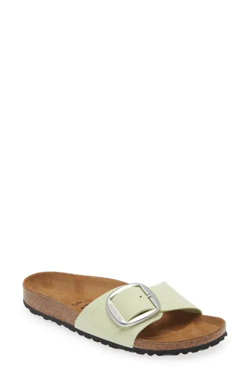 Birkenstock Madrid Big Buckle Slide Sandal in Faded Lime at Nordstrom, Size 10-10.5Us | Nordstrom