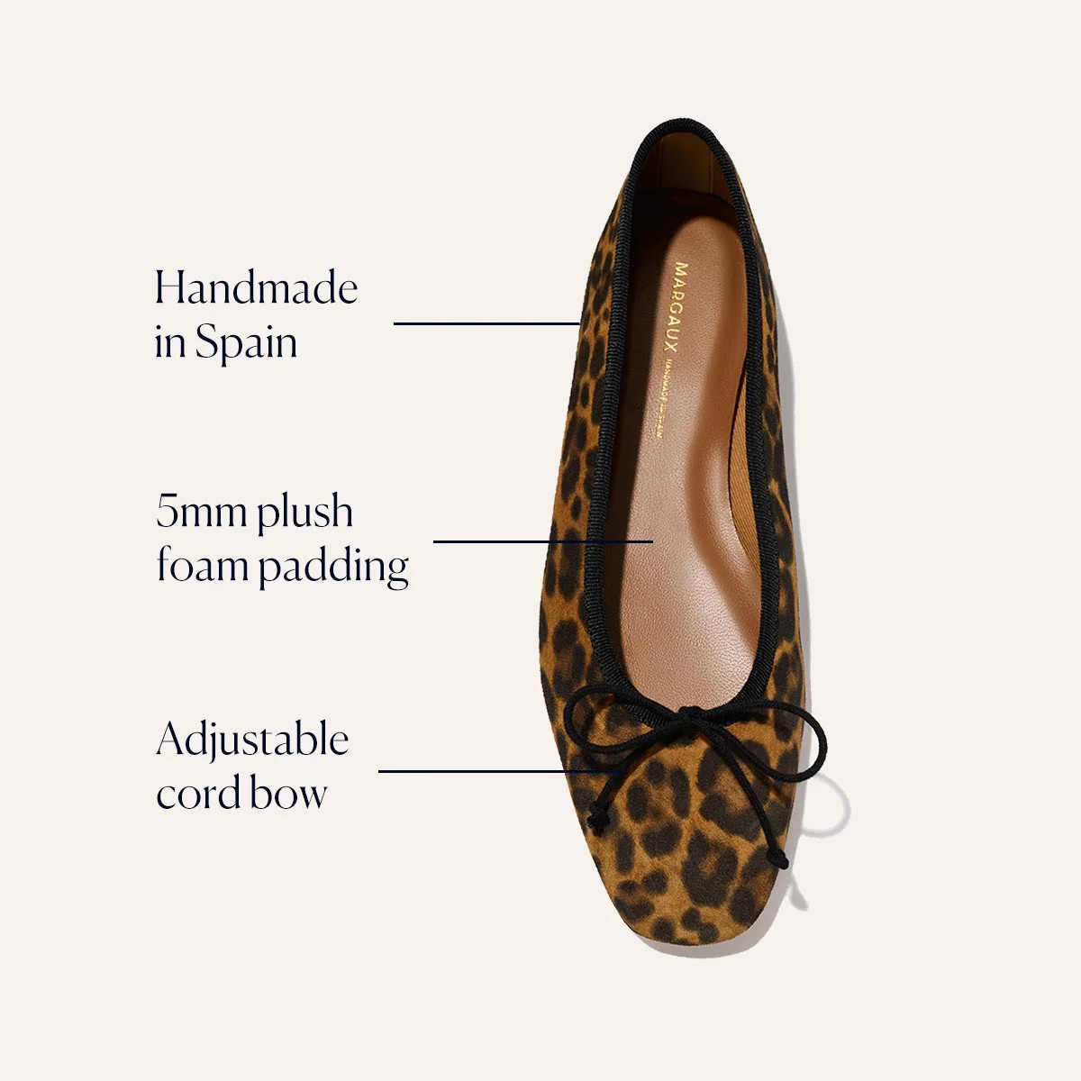 Leopard Suede Square Toe Ballet Flats | The Fonteyn | Margaux