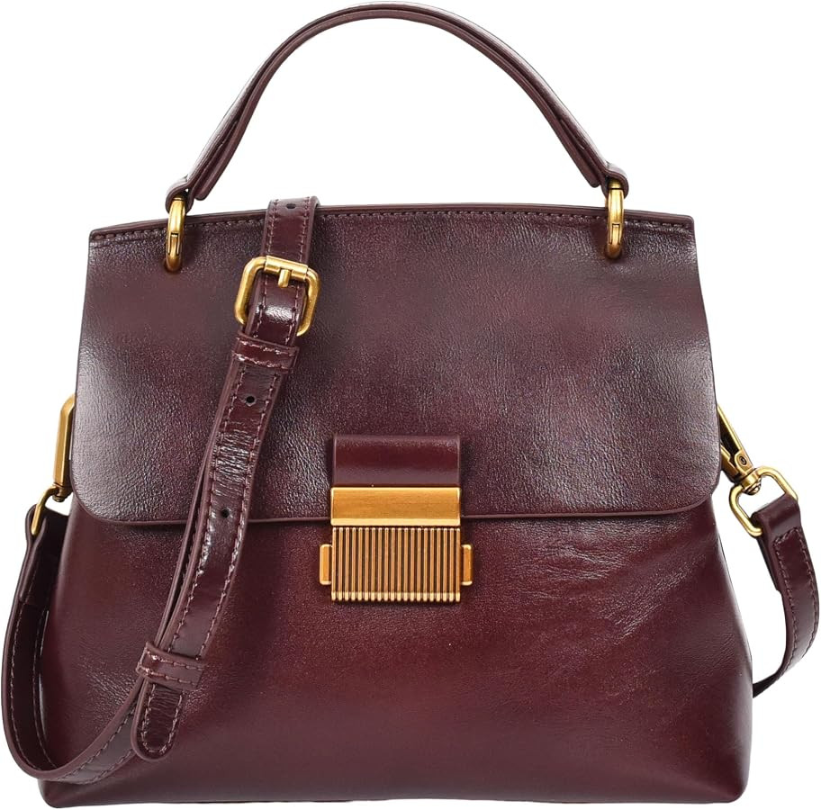 Womens Real Leather Handbag Small Cross Body Shoulder Bag Gabriella | Amazon (UK)