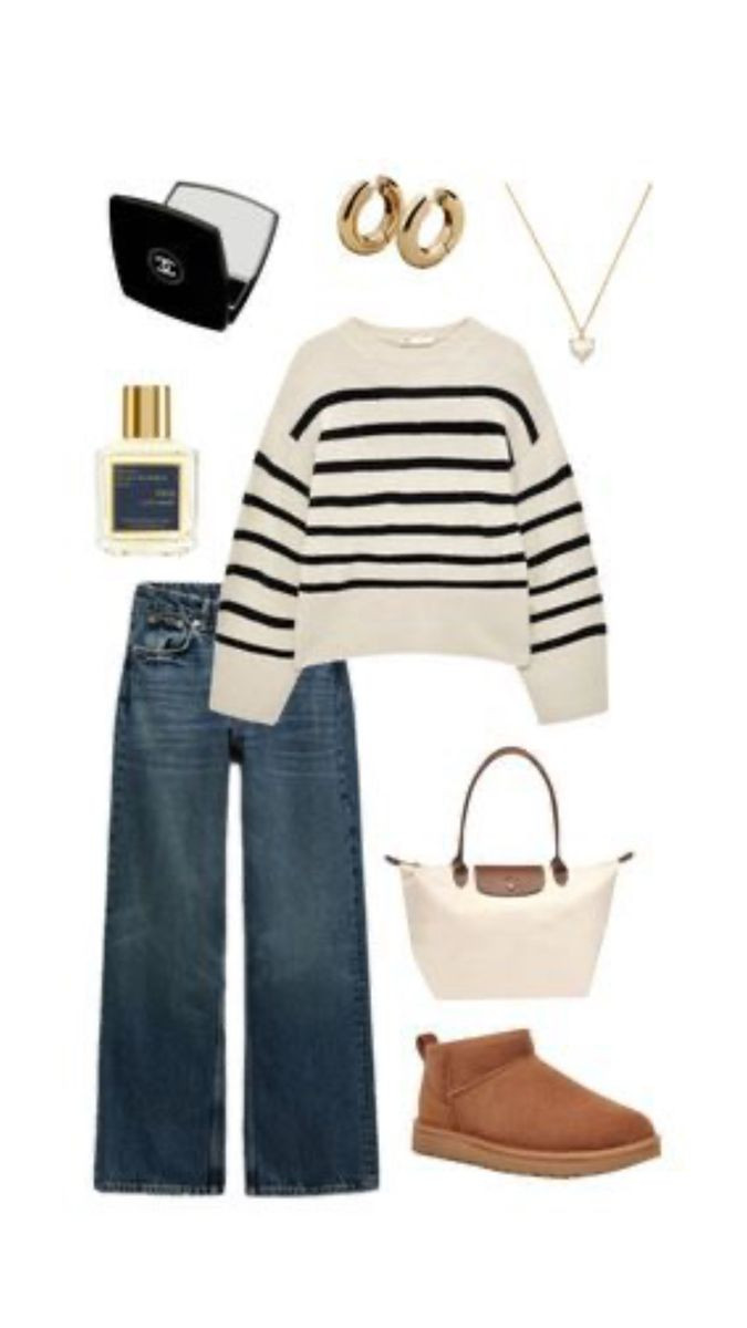 Effortless weekend vibes 🤍✨ Stripes, denim & cozy classics — keeping it simple yet elevated. 

 #LTKgiftguide #LTKjeans #LTKFashionMonth