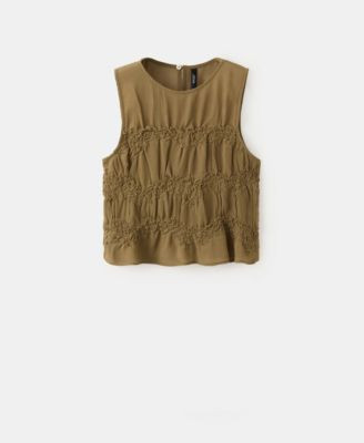 Mango Women's Draped Crop Top - Macy's | Macy's