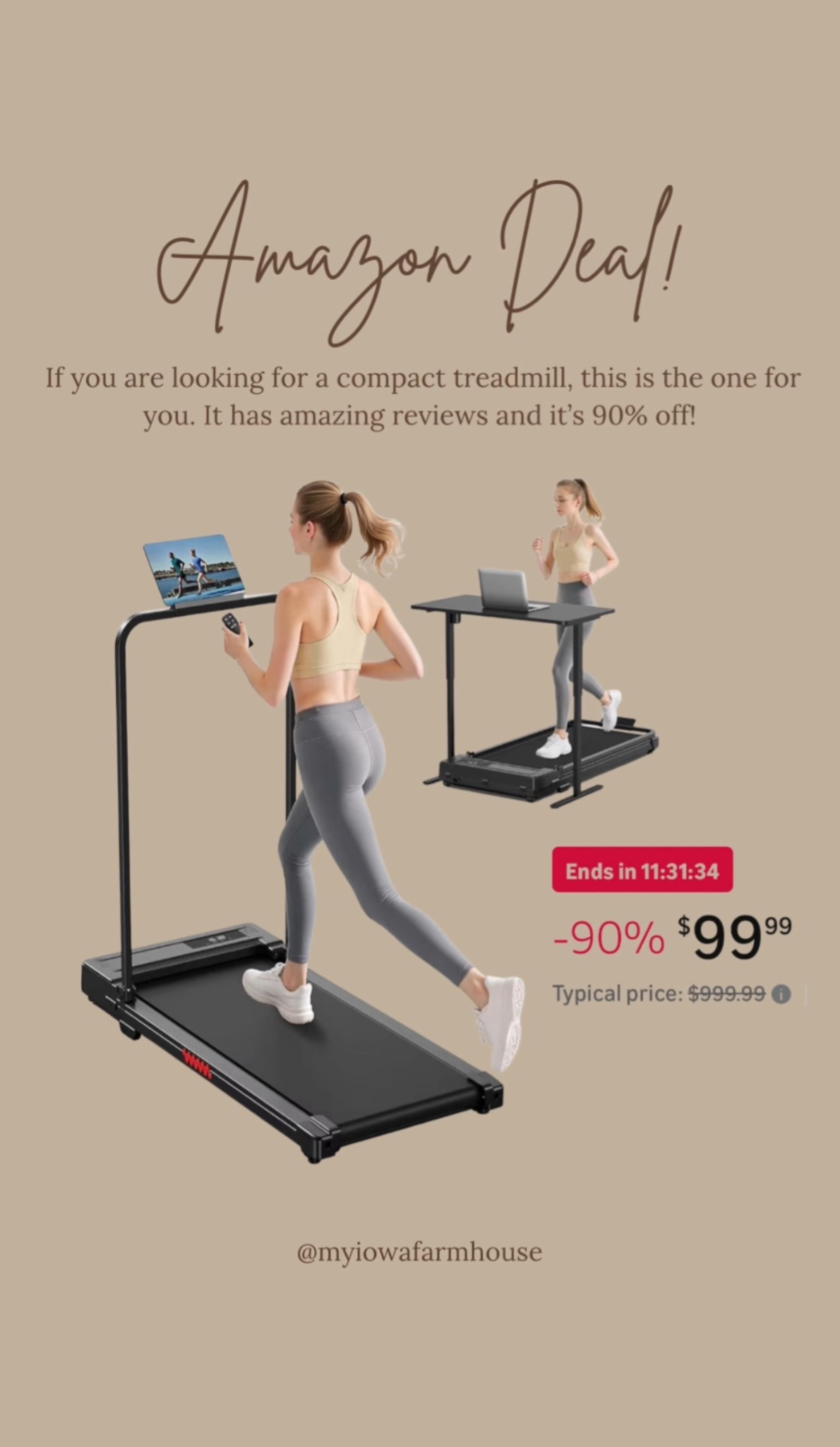 This foldable walking pad treadmill is compact, has amazing reviews and is 90% off right now on Amazon. It is on sale for only $99! Grab it while this deal is going on!

#LTKSaleAlert #LTKFindsUnder100 #LTKActive