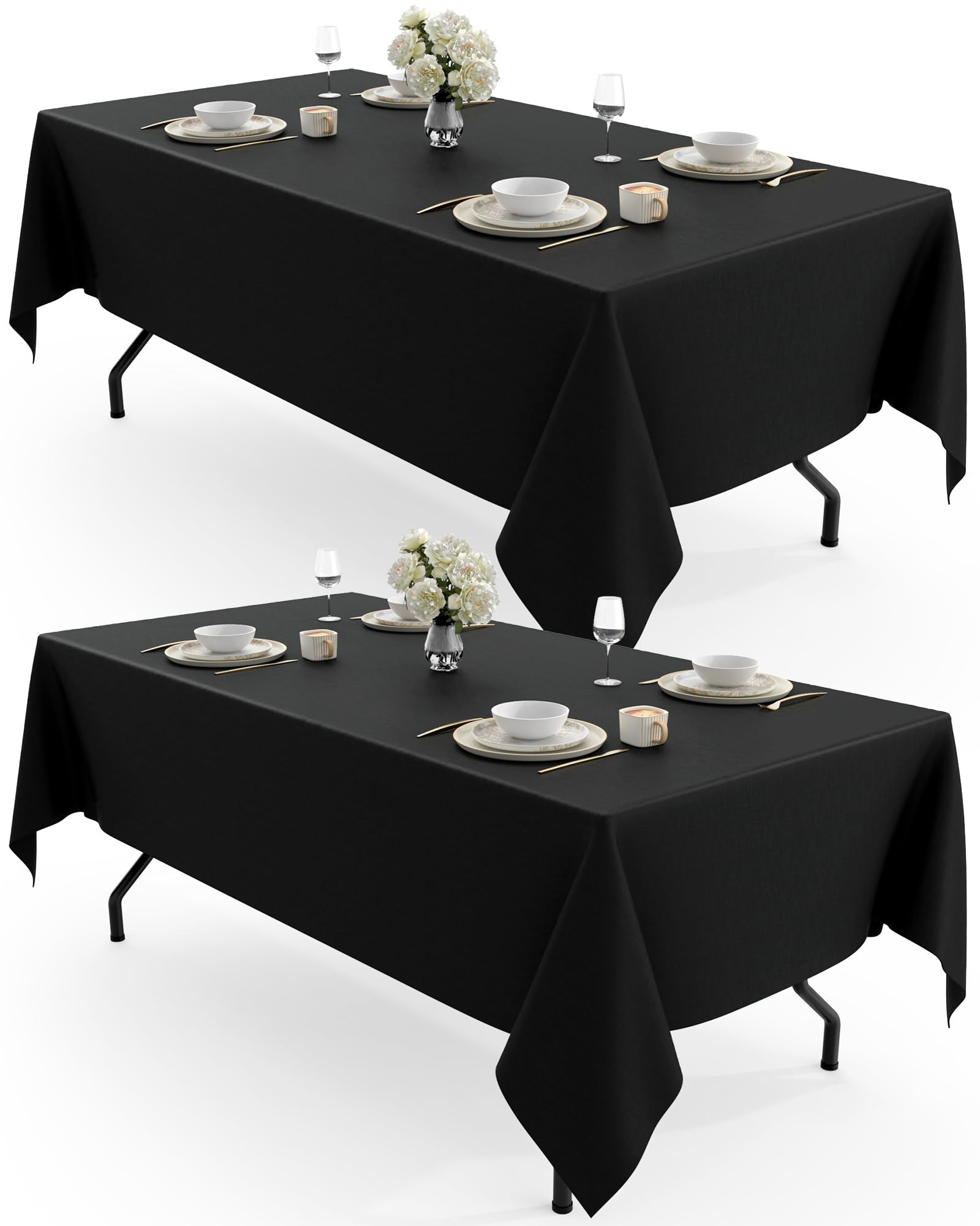 Pureegg Rectangle Table Cloth 60" x 102" – Durable Polyester Tablecloth Offers Reusable & Washa... | Amazon (US)