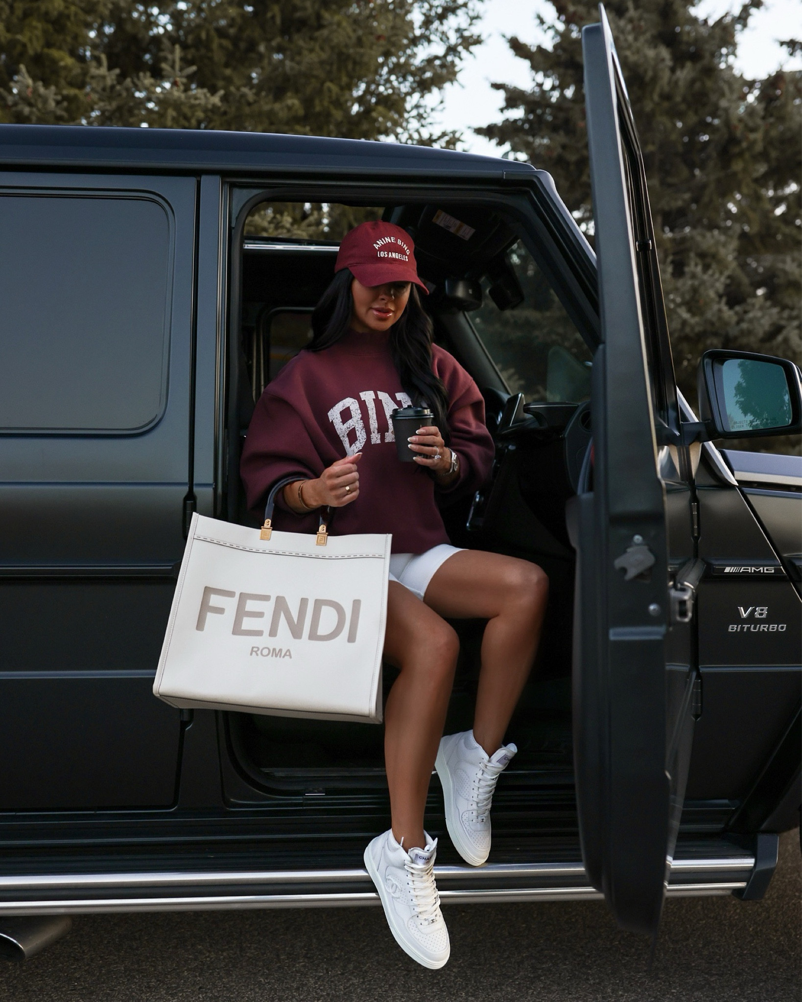 Casual fall outfit ideas
Anine Bing burgundy sweatshirt wearing an XS
Naked wardrobe white romper
Chanel sneakers 


#LTKShoeCrush #LTKFitness #LTKFindsUnder100