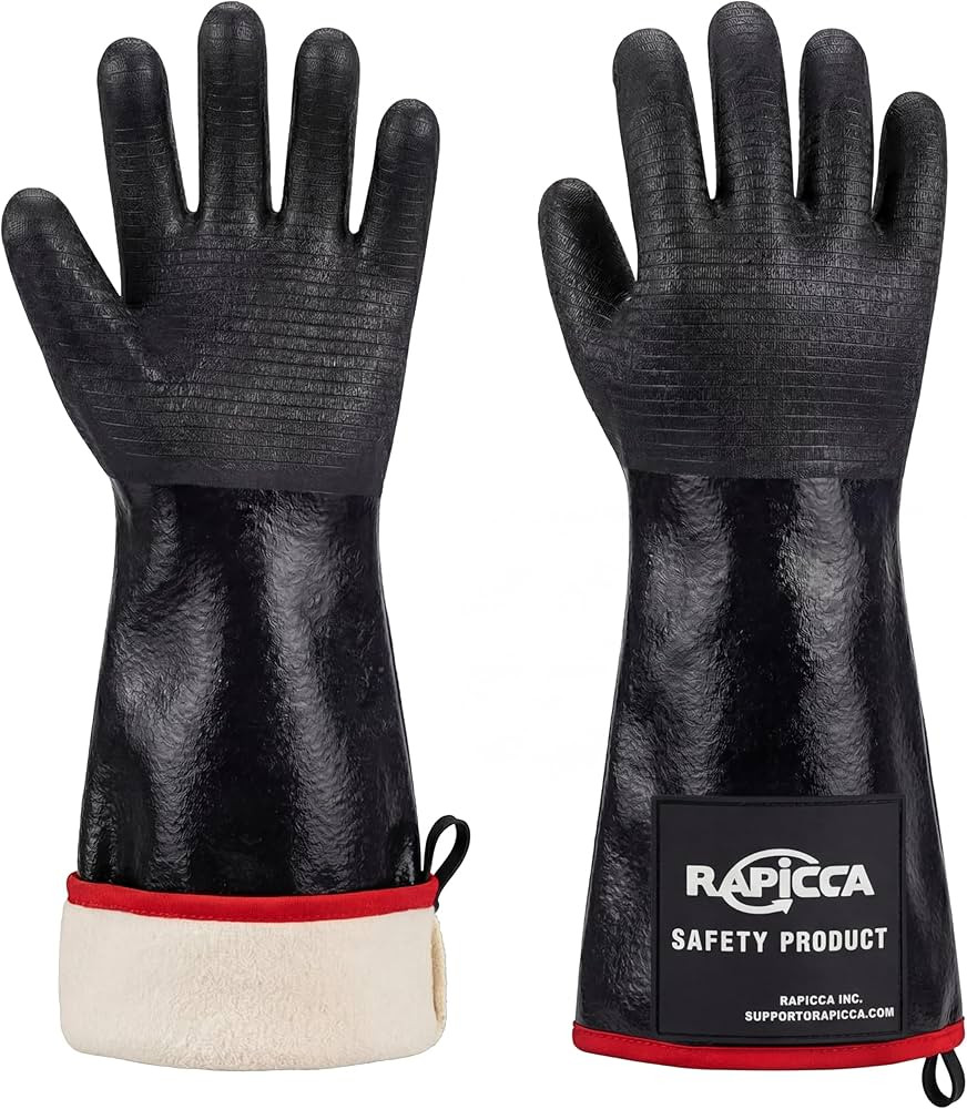 RAPICCA 932\u00b0F Heat Resistant BBQ Grill Gloves: Oil Resistant Waterproof for Smoking Grilling... | Amazon (US)