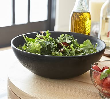 Chateau Handcrafted Acacia Wood Salad Bowls | Pottery Barn (US)