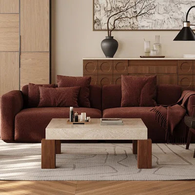 Nordic Cream Style Granite Slab Coffee Table | Wayfair North America