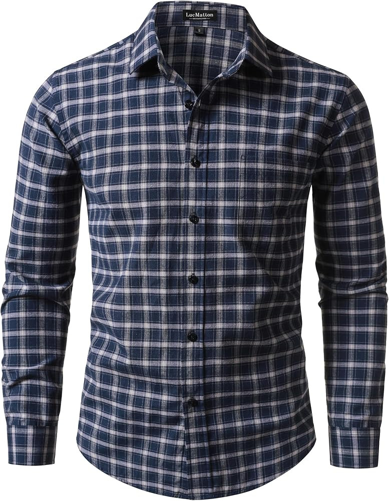 Lightweight, Slim Fit, Breathable, Business Casual, Chest Pocket, Various Gingham Patterns, Offic... | Amazon (US)