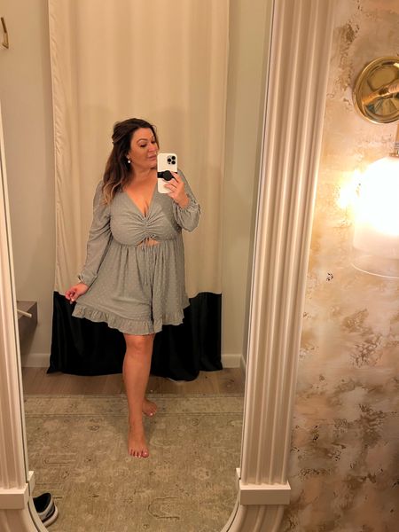 The cutest romper with a flattering cut for many body types. Perfect for fall transition. Fall transitional style is the the best! From Arula store featuring mid size to plus size fashion. 

#LTKSeasonal #LTKcurves #LTKstyletip
