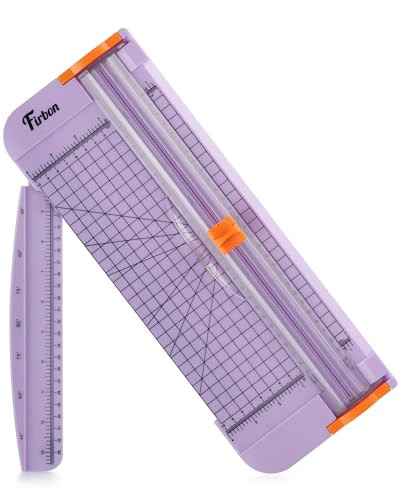 Firbon Purple A4 Paper Cutter, 12 Inch Titanium Straight Paper Trimmer with Side Ruler for Scrapb... | Amazon (US)
