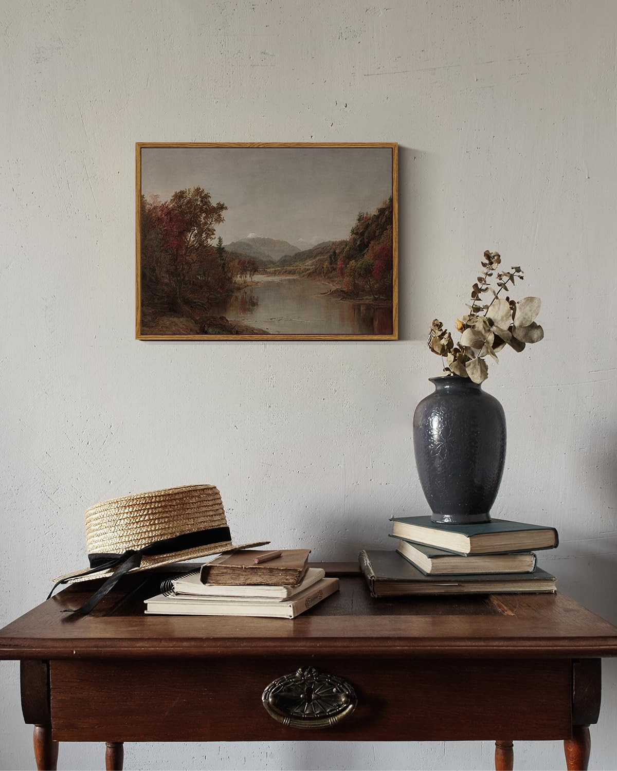 ARPEOTCY Vintage Framed Canvas Wall Art, Fall Natural Scenery Wall Decor for Living Room, 12x16 i... | Amazon (US)