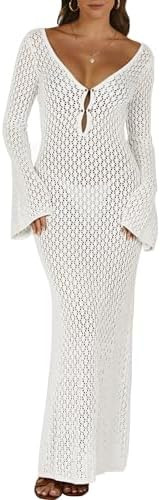 ANRABESS Women Swimsuit Swim Crochet Cover Up Knit Bathing Suit Swimwear 2026 Summer Bodycon Beac... | Amazon (US)