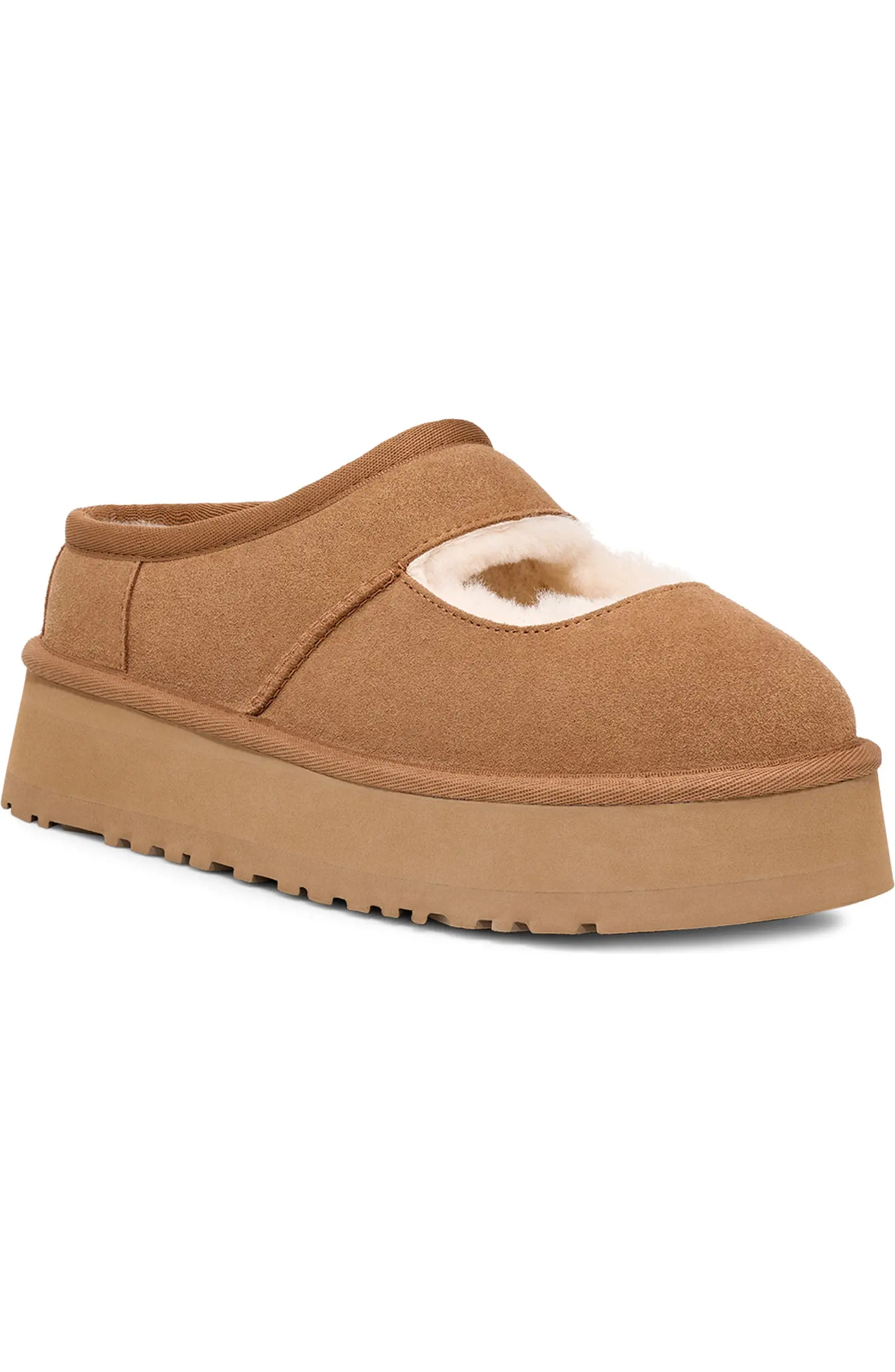 Bea Genuine Shearling Lined Platform Mary Jane (Women) | Nordstrom