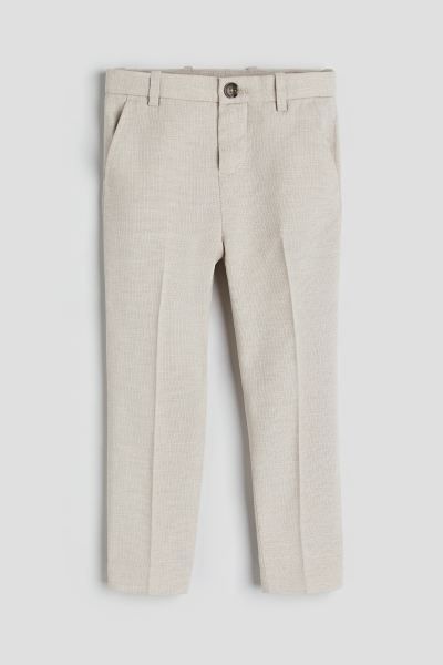 Slim Fit Suit Pants - Light taupe - Kids | H&M US | H&M (US + CA)