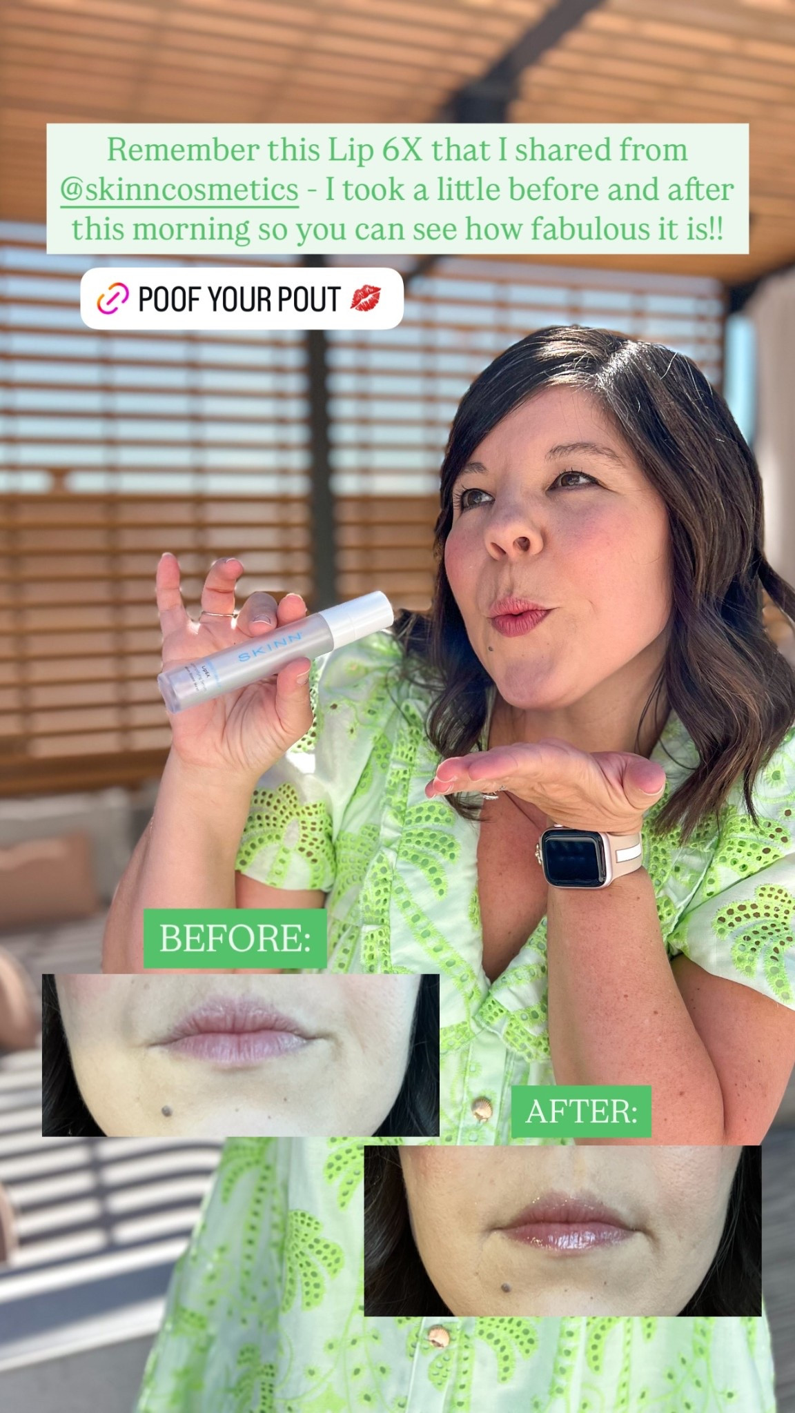 Remember this Lip 6X that I shared from @skinncosmetics - I took a little before and after this morning so you can see how fabulous it is!! BEFORE: AFTER:
