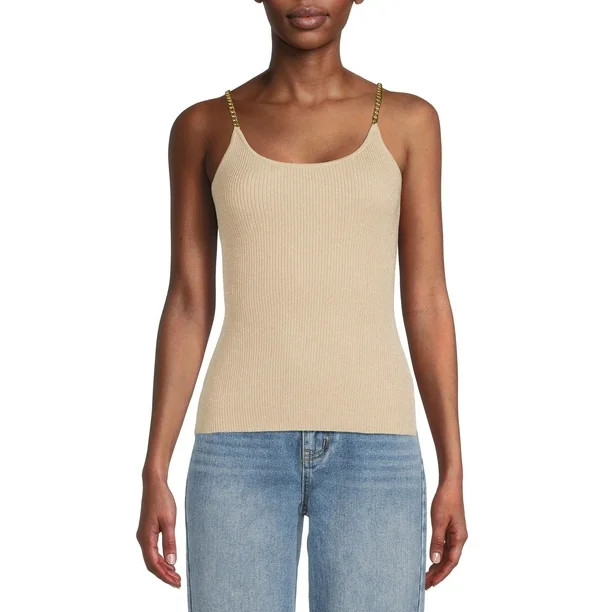 No Boundaries Juniors Chain Strap Tank Top | Walmart (US)