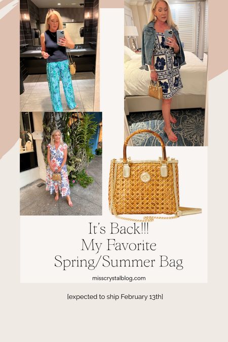 This popular spring bag is back this year after quickly selling out last year. It was my favorite and most used bag for vacation and resort wear. 

#LTKover40 #LTKitbag #LTKMostLoved