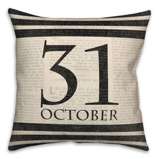 Halloween Date Newspaper Throw Pillow | Michaels | Michaels Stores