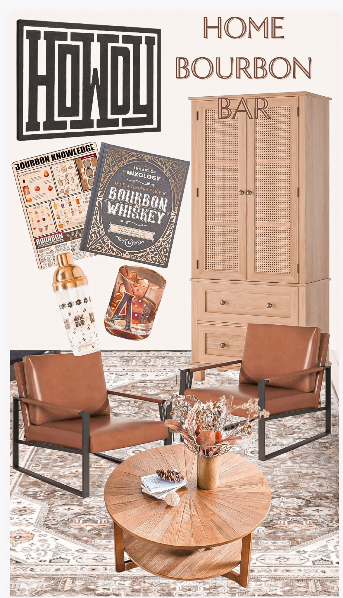 Are you looking to update a space in your home ? 

This look is so chic and sophisticated- it’s a fun vibe whether you drink or not. 

Use this color palette to bring a moody vibe to your space 🤎🖤

Amazon home finds , home decor , home bar, bourbon bar , home finds , moody home , neutral home finds , Amazon must have , Anthropologie finds , whiskey glasses , men’s gifts , gift guide , leather furniture, coffee table book, home furniture, bookshelf , armchair, armoire furniture , area rug , howdy sign , wall decor 

#LTKstyletip #LTKfamily #LTKhome