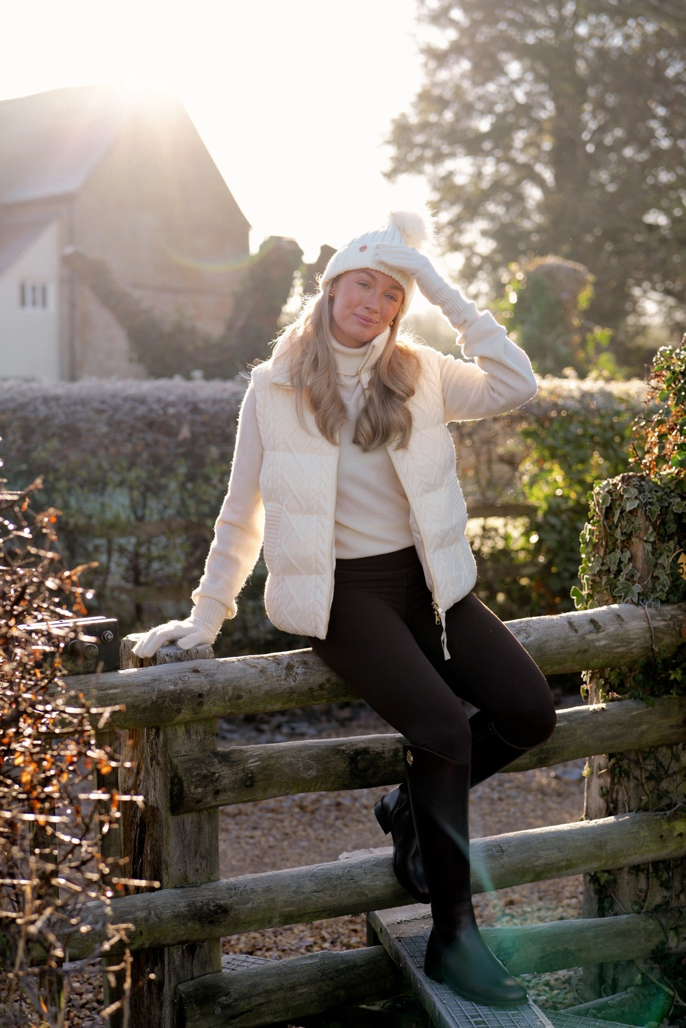 My go to cosy outfit for a frosty morning in the Cotswolds ❄️ Everyday look from
Varley, riding boots and winter white outfit inspo. 

#LTKCyberWeek #LTKfestive #LTKwinter