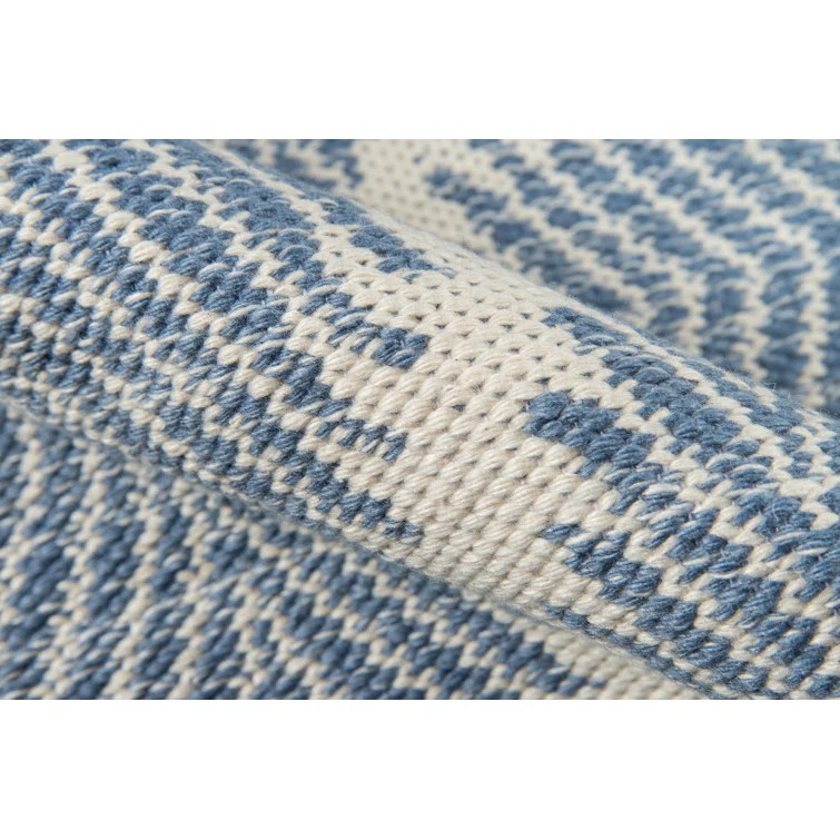 River Handmade Flatweave Recycled P.E.T. Denim Indoor/Outdoor Rug | Wayfair North America