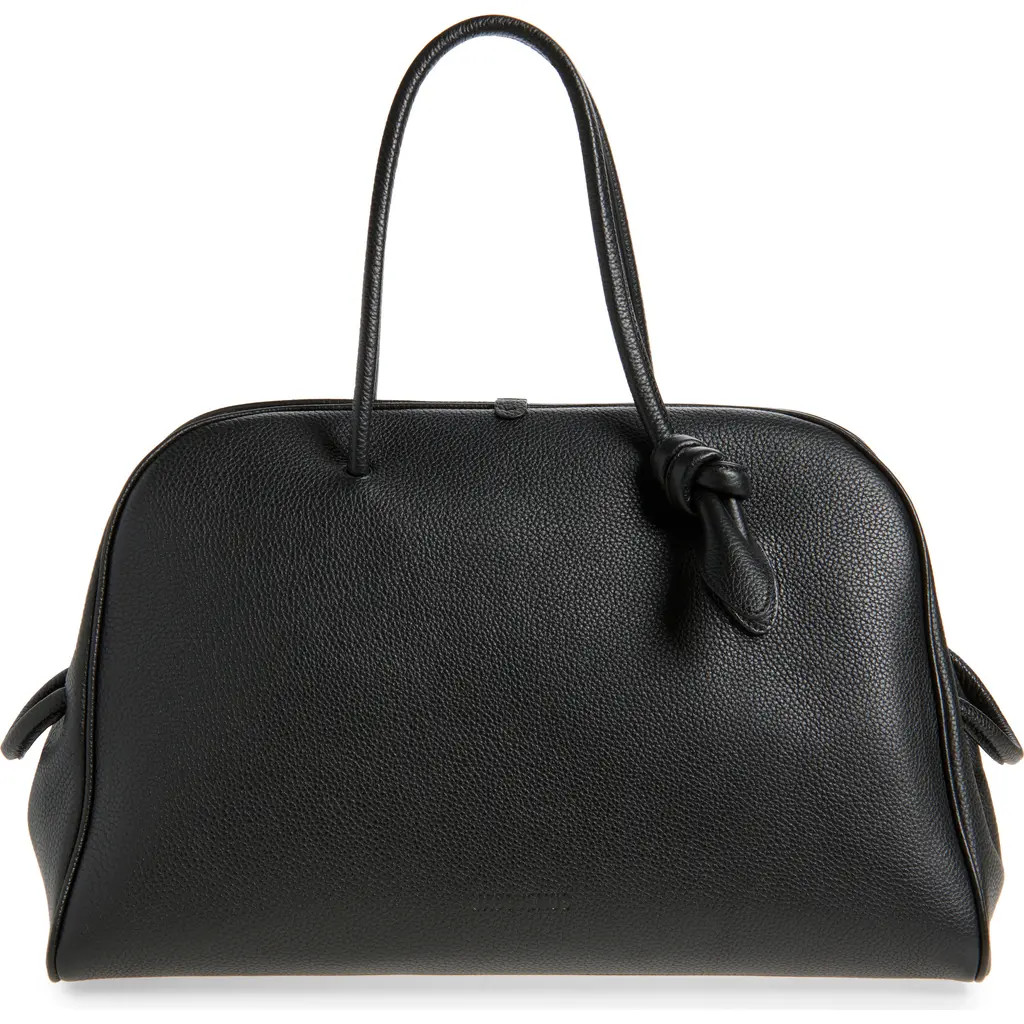 Jacquemus Le Grand Turismo Leather Bowling Bag in Black at Nordstrom | Nordstrom