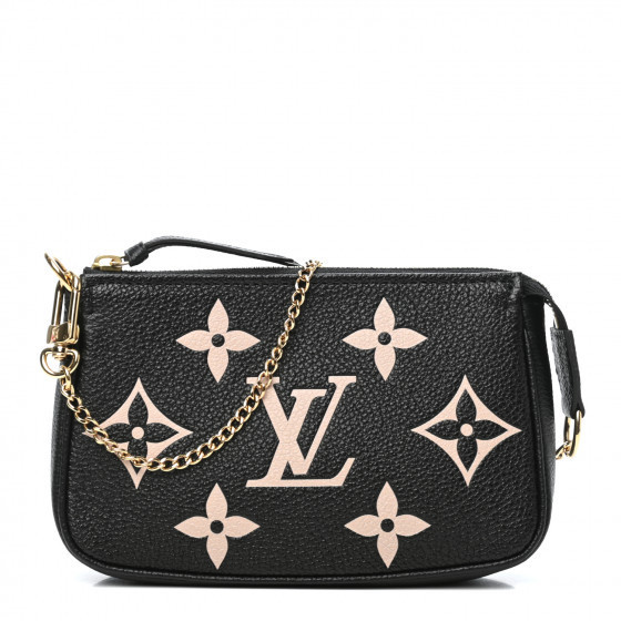 LOUIS VUITTON Empreinte Monogram Giant Mini Pochette Accessories Black | Fashionphile