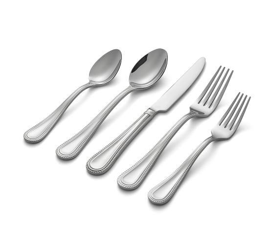 Adele Beaded Flatware Sets | Pottery Barn (US)