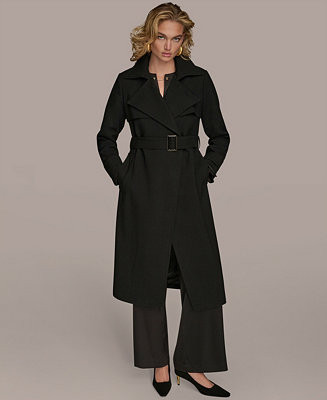 Women's Belted Notched-Collar Trench Coat | Macy's