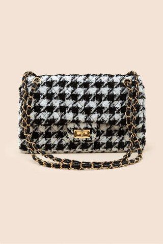 Diane Quilted Chain Link Handbag | Francesca's